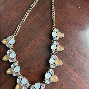 Touchstone Crystal Gold and White Necklace
